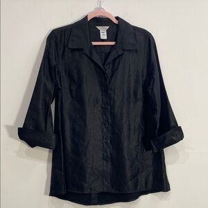 Multiples boho Black Blouse Size Small